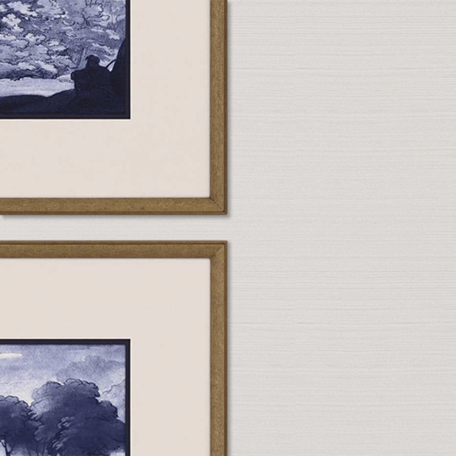 Scenic Blue and White Framed Art