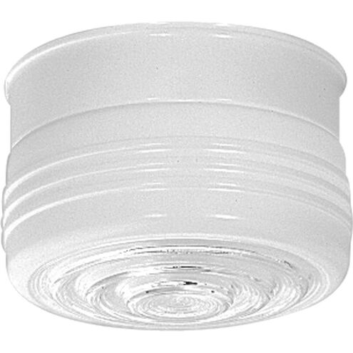 White Glass 1 Light 5 inch White Close-to-Ceiling Ceiling Light