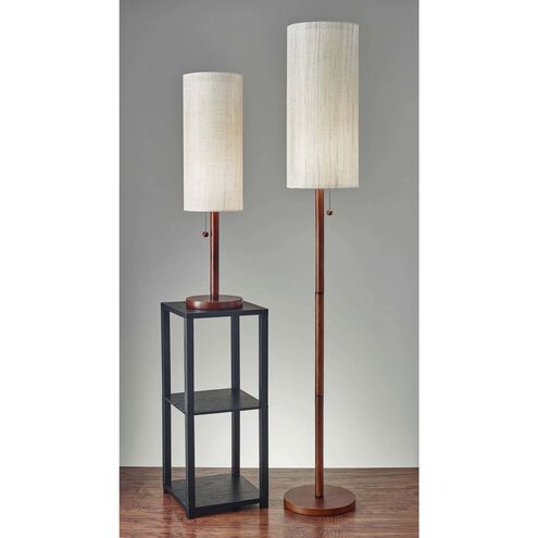 Hamptons 65 inch 100.00 watt Walnut Floor Lamp Portable Light