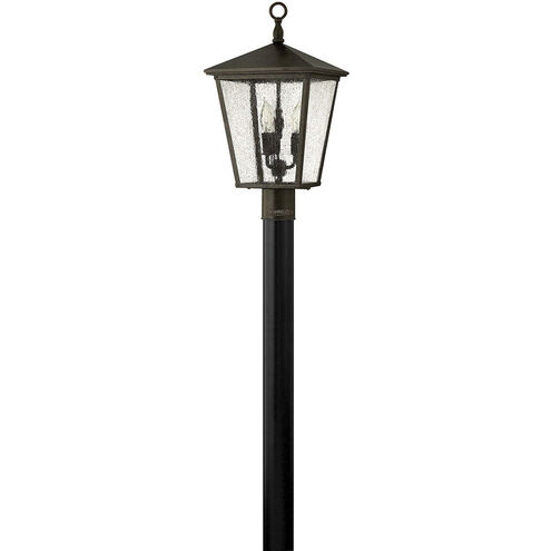 Heritage Trellis 3 Light 21 inch Regency Bronze Outdoor Post Mount Lantern in Non-LED
