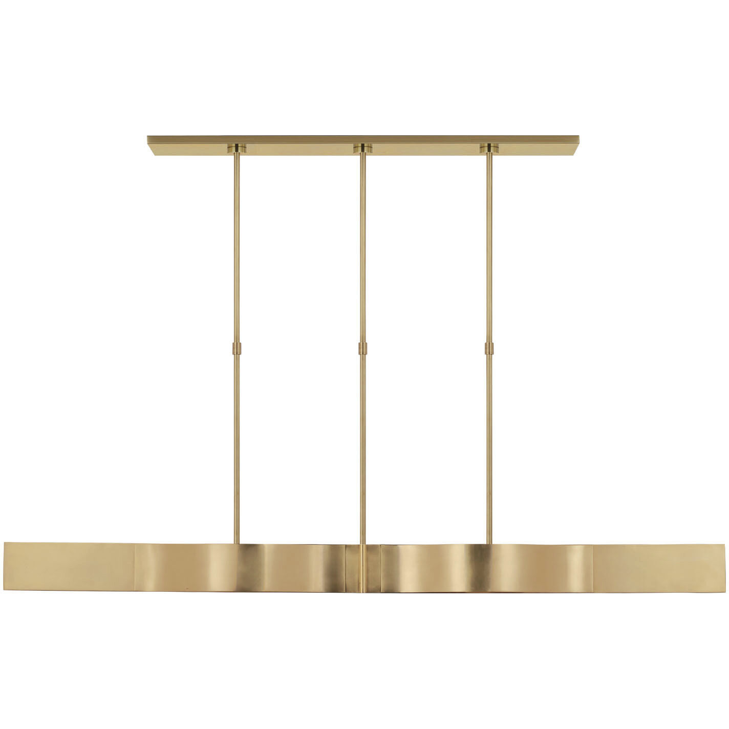 Kelly Wearstler Avant LED 60 inch Antique-Burnished Brass Linear Pendant Ceiling Light