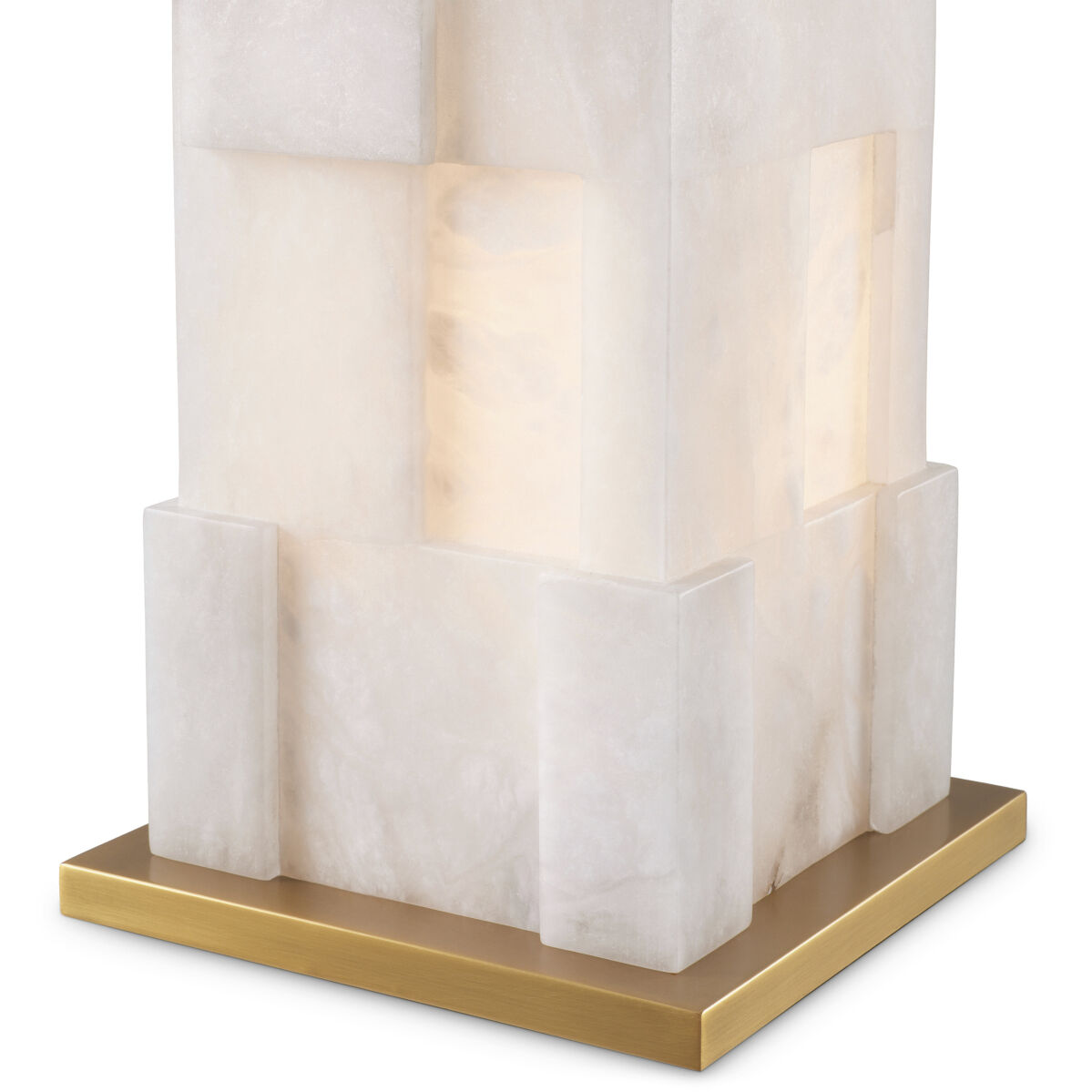 Fabiano 30.31 inch 5 watt Alabaster with Antique Brass Table Lamp Portable Light