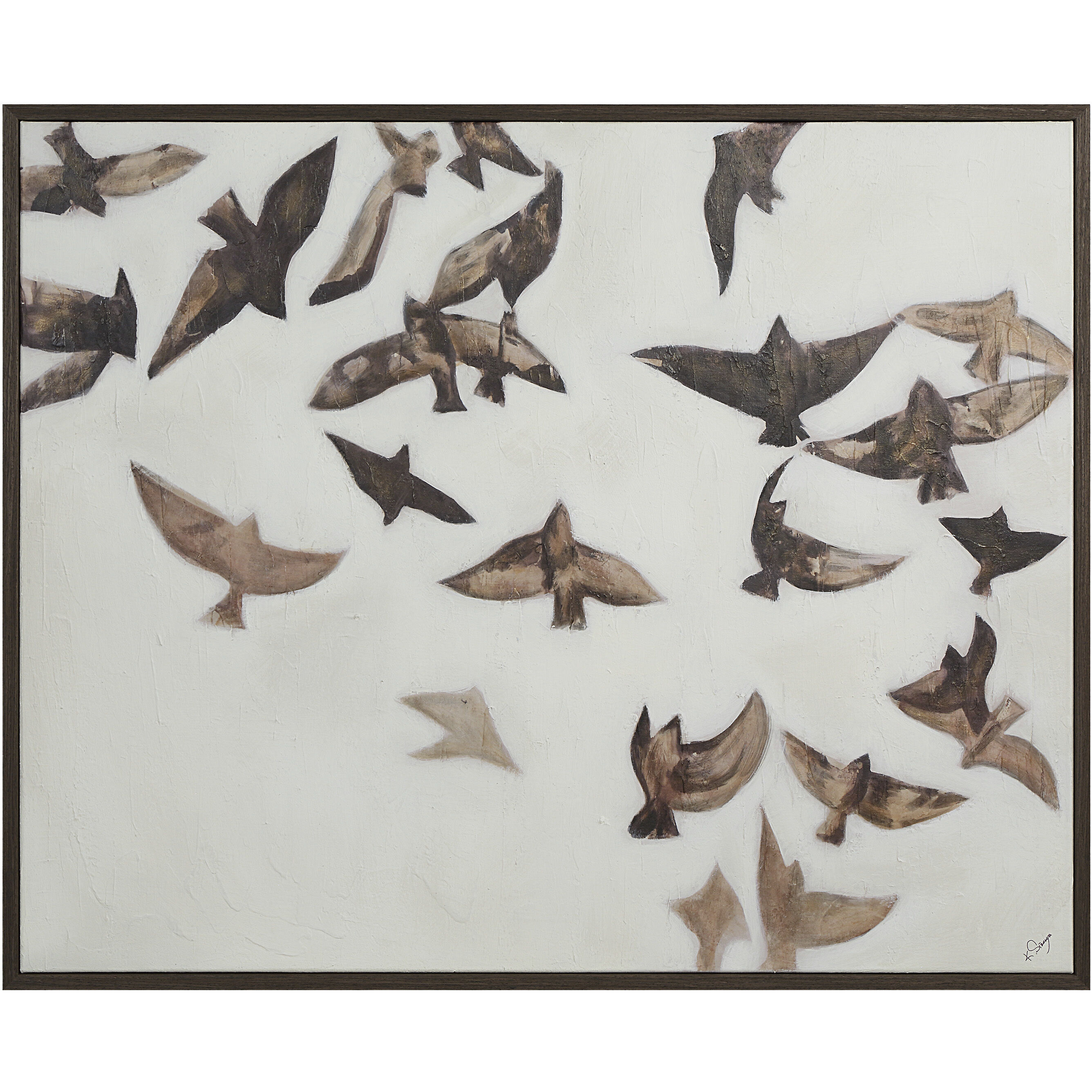 Busan Dark Brown Canvas Art