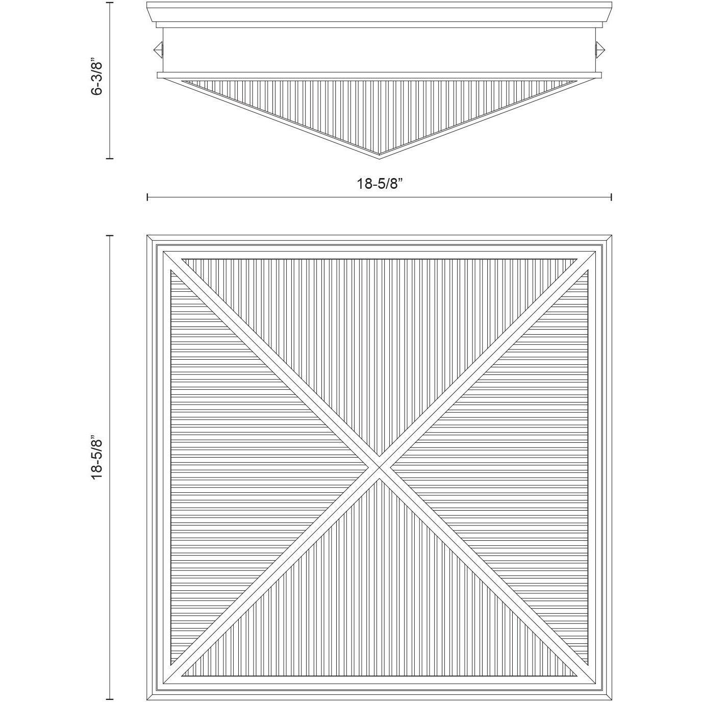 Cairo 4 Light 18.63 inch Ribbed Glass/Vintage Brass Flush Mount Ceiling Light