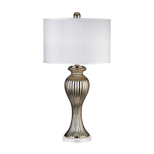 Ribbed Tulip 32 inch 100 watt Gold Table Lamp Portable Light in Incandescent