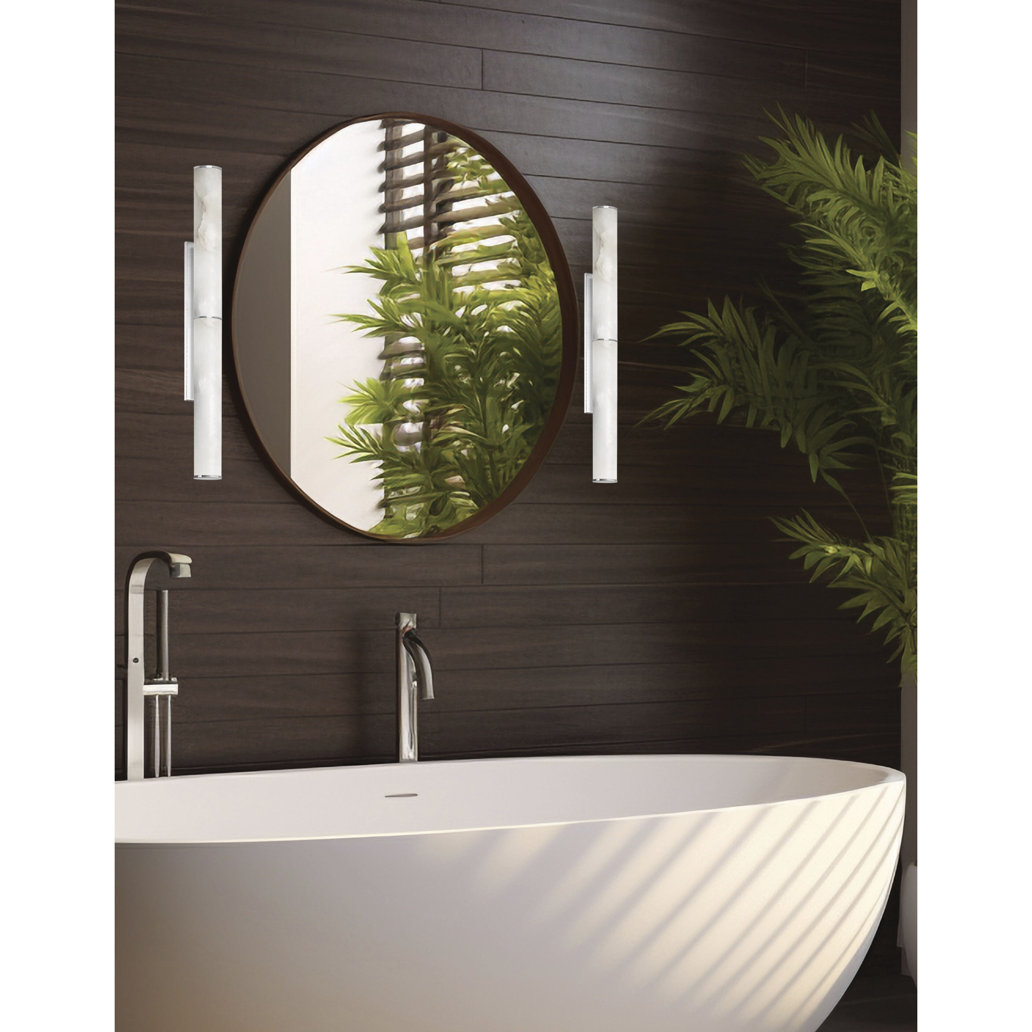 Reuben Wall Sconce Wall Light in Polished Chrome