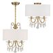 Othello 3 Light 14 inch Vibrant Gold Semi Flush Ceiling Light