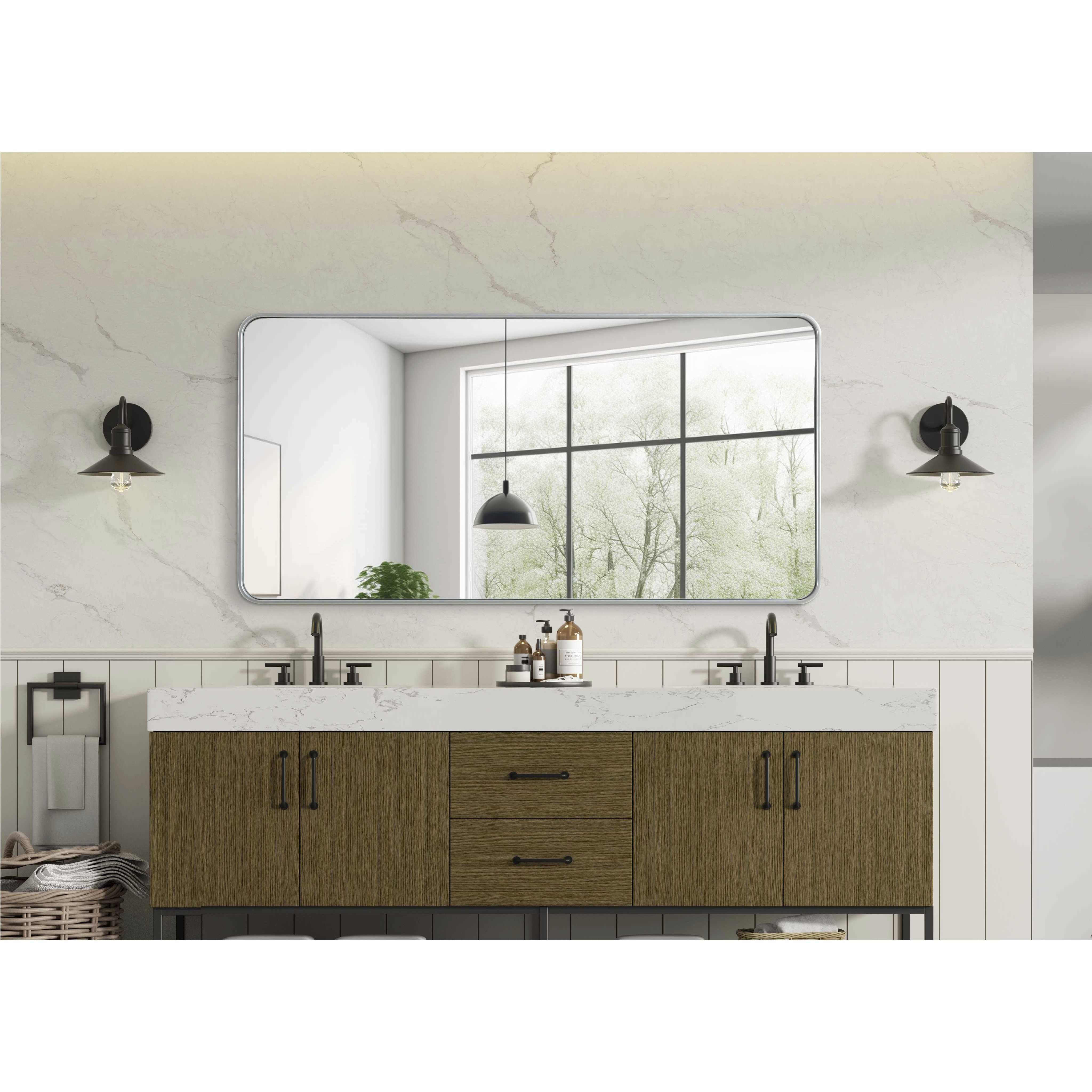 Remy 60 X 30 inch Silver Mirror