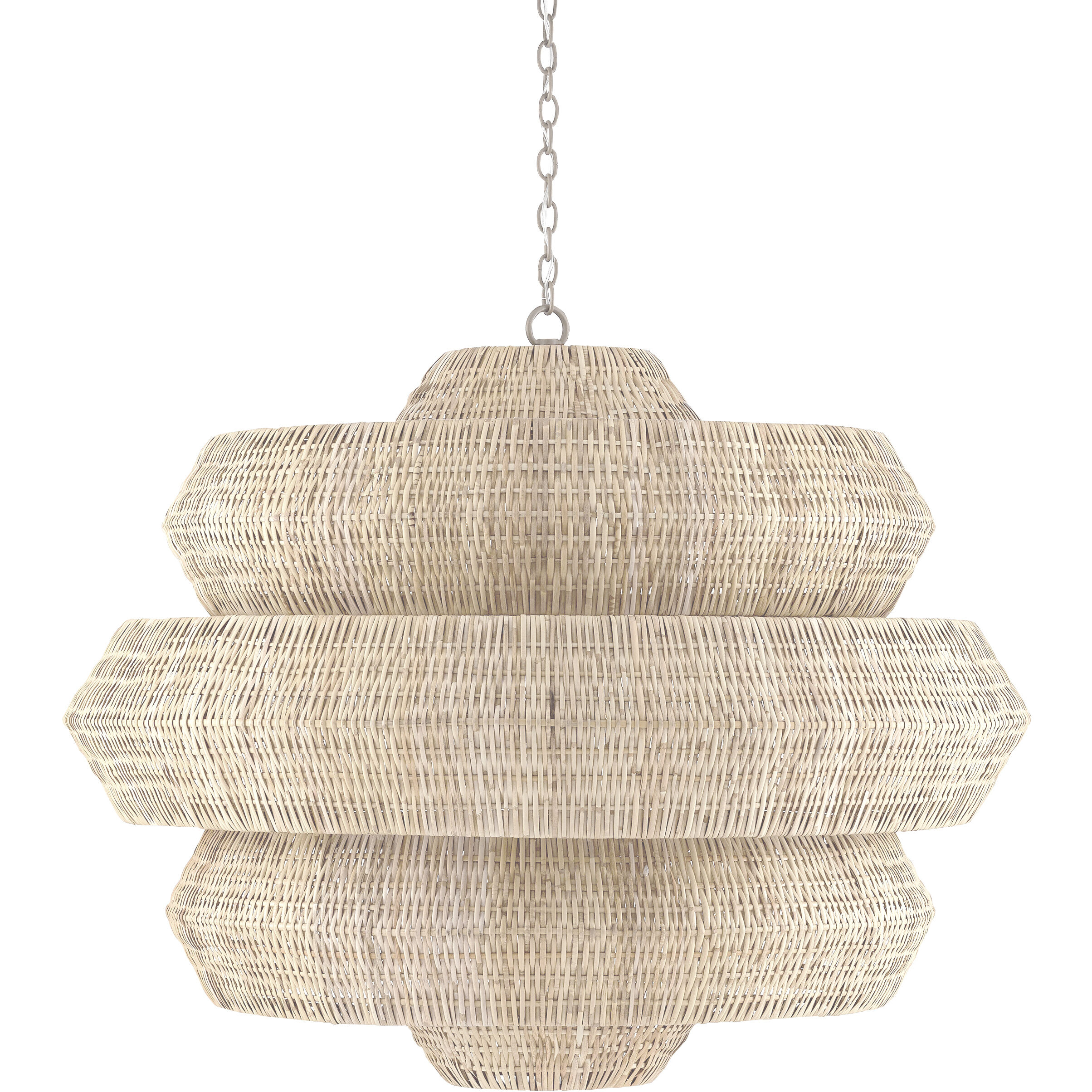 Antibes 18 Light 48 inch Bleached Natural/Snow White Chandelier Ceiling Light, Grande