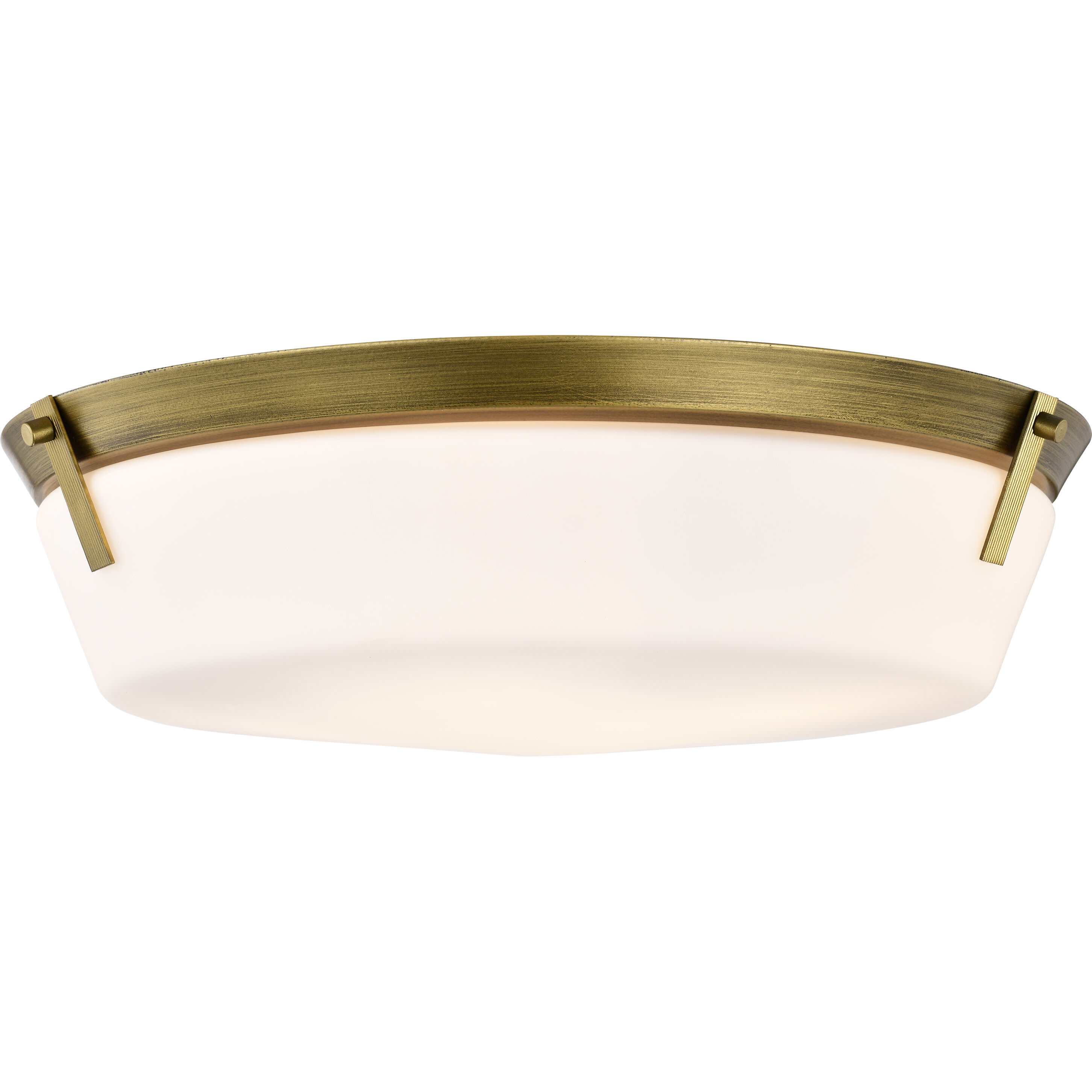 Rowen 4 Light 18.5 inch Natural Brass Flush Mount Ceiling Light