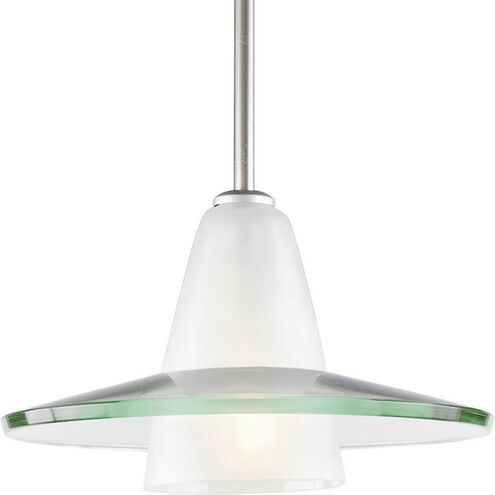 Glass Pendants 1 Light 12 inch Brushed Nickel Pendant Ceiling Light