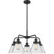 Cone 5 Light 25.75 inch Matte Black Chandelier Ceiling Light