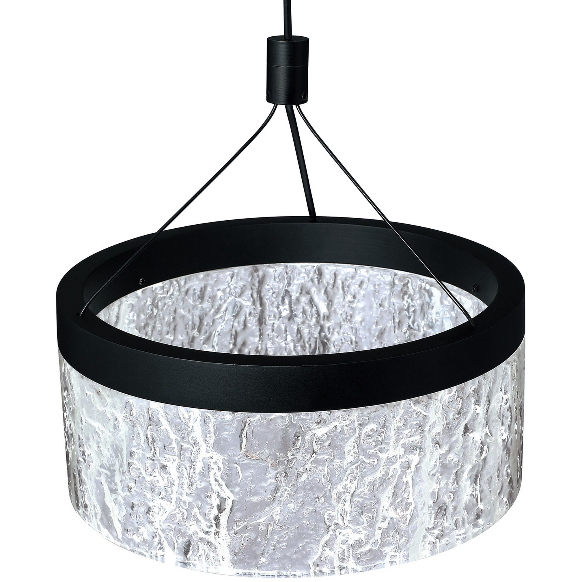 Arctic Ice 1 Light 8 inch Black Pendant Ceiling Light