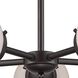 Beckett 5 Light 26 inch Oil Rubbed Bronze Chandelier Ceiling Light in White Glass