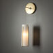 Exos Glass 1 Light 5.5 inch Bronze Mini Sconce Wall Light in Opal, Low Voltage