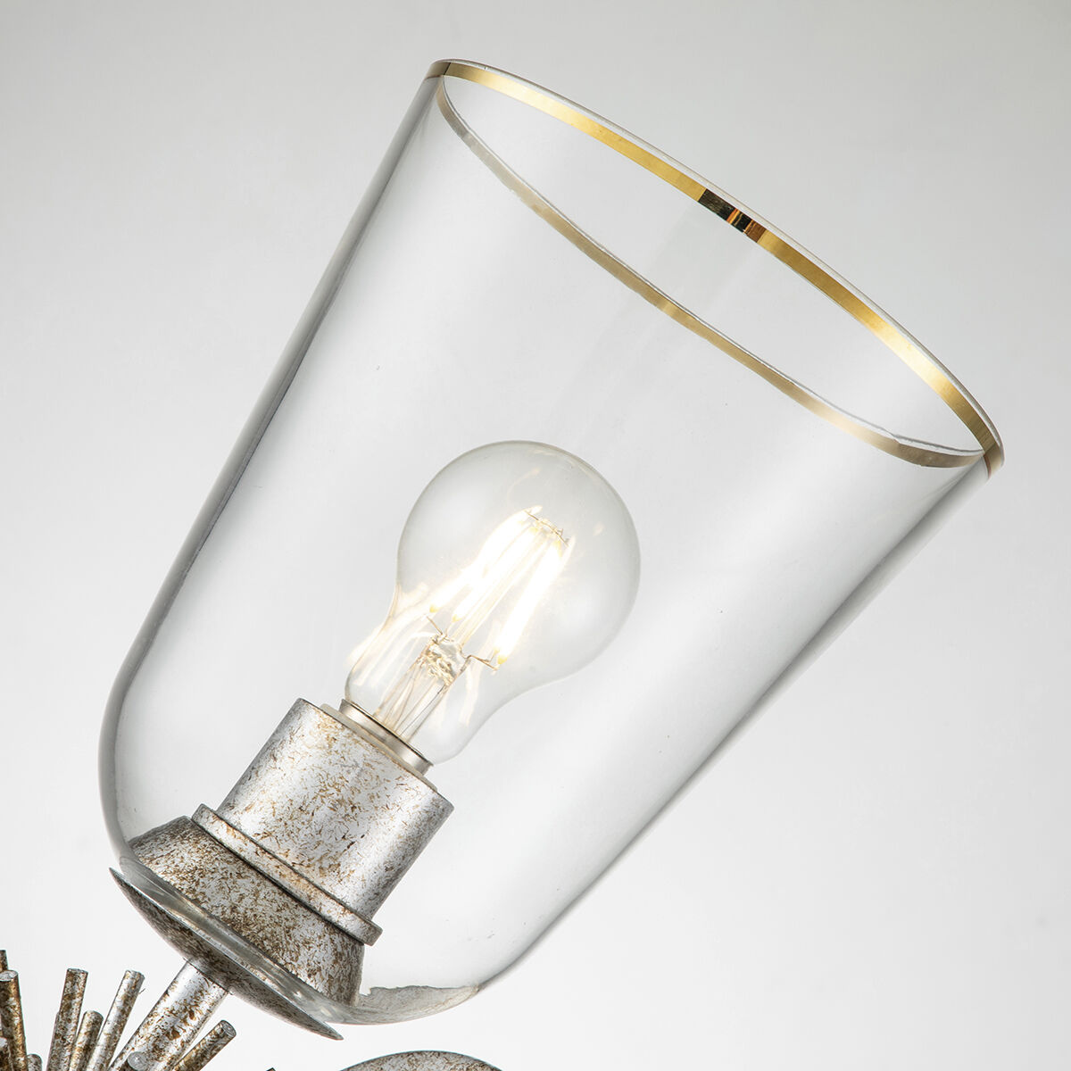 Staring 2 Light 7 inch Silver Leaf Sconce Wall Light