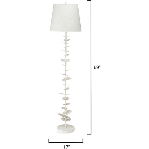 Petals 69 inch 150 watt White Gesso Floor Lamp Portable Light