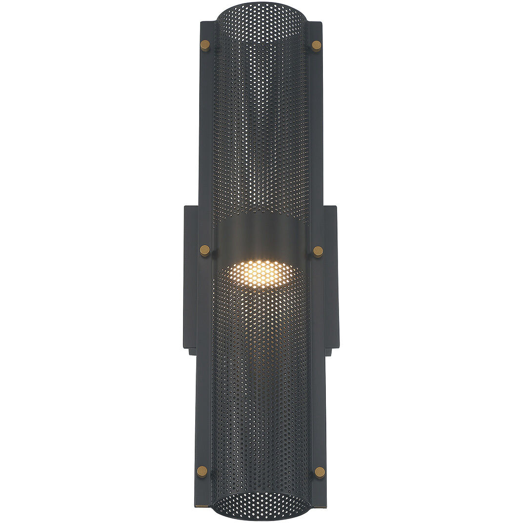 Westcliffe LED 17 inch Gold and Black Outdoor Wall Sconce