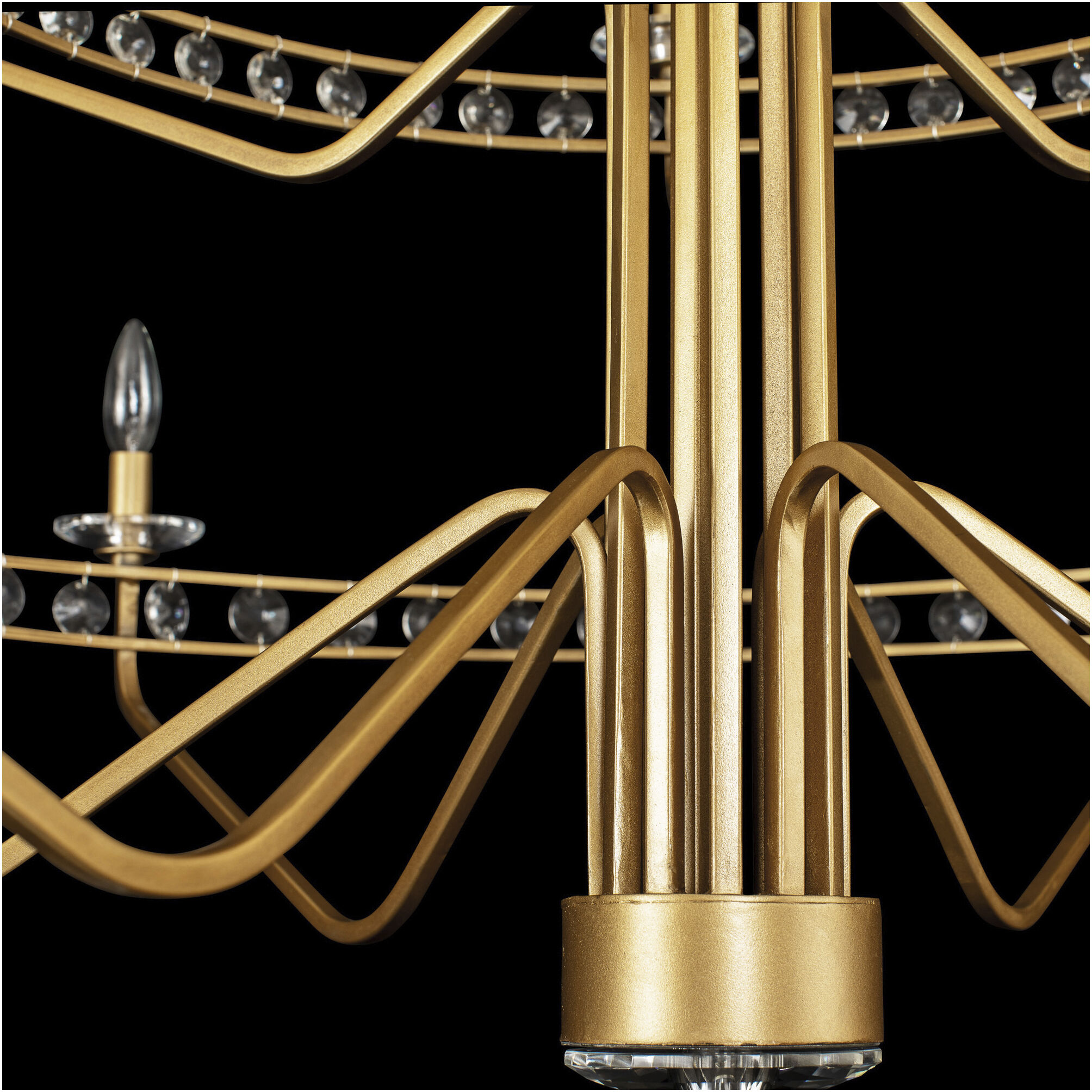 Monroe 15 Light 48 inch Antique Gold Chandelier Ceiling Light