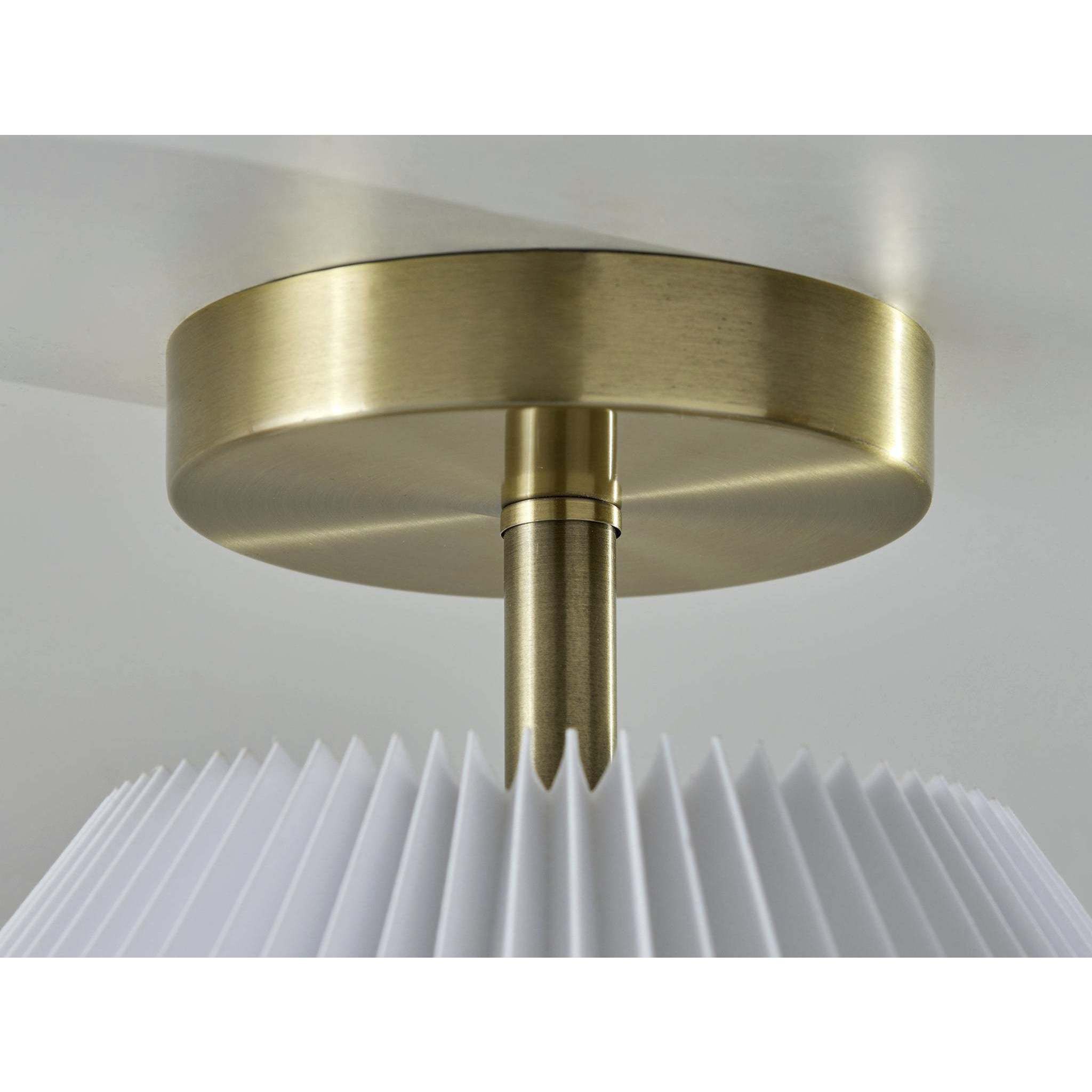 Scarlet 17 inch Antique Brass Flush Mount Ceiling Light