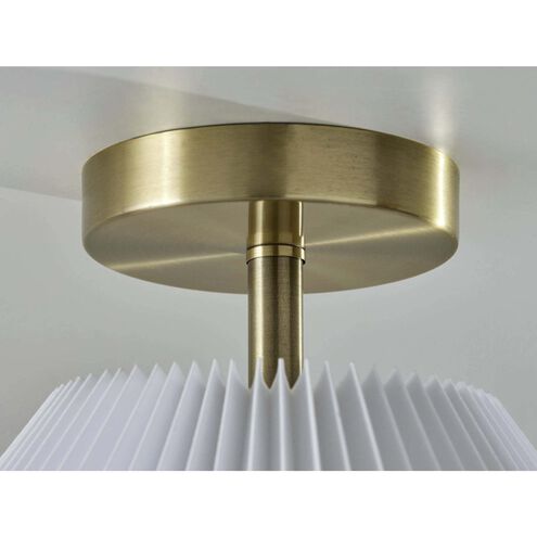 Scarlet 17 inch Antique Brass Flush Mount Ceiling Light