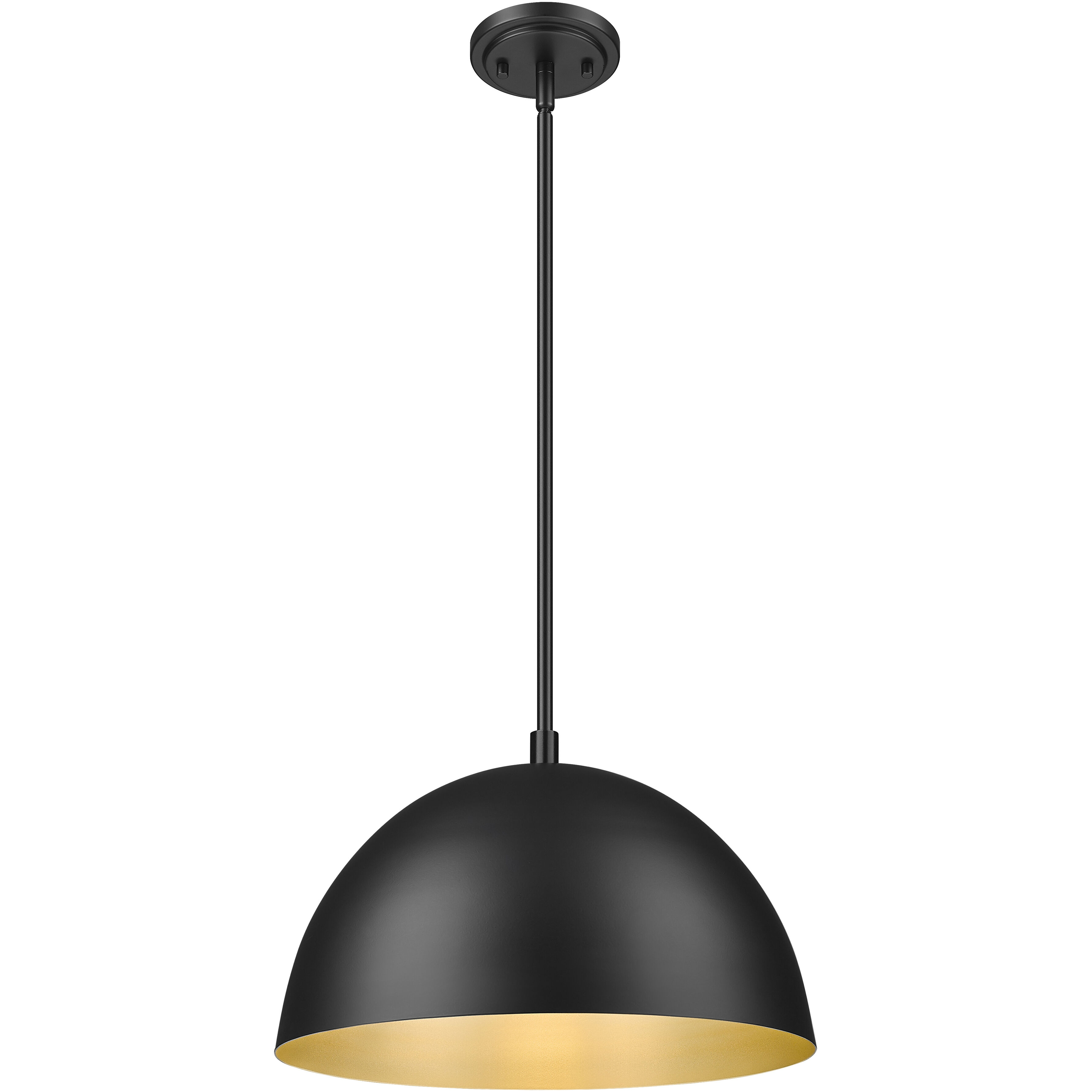 Vega 1 Light 16 inch Matte Black Pendant Ceiling Light