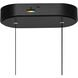 Curva LED 22 inch Black Chandelier Ceiling Light