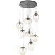 Cosmos LED LED Graphite Chandelier Ceiling Light, Round Multi-Port