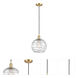 Ballston Large Deco Swirl 1 Light 10 inch Satin Gold Mini Pendant Ceiling Light, Ballston