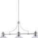 Beloit LED 36.5 inch Satin Nickel Linear Chandelier Ceiling Light