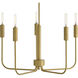 Austen 5 Light 28.25 inch Lacquered Brass Chandelier Ceiling Light