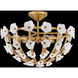 Azalea 4 Light 20.25 inch Distressed Brass Semi-flush Mount Ceiling Light