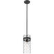Fontaine 1 Light 6.5 inch Matte Black Pendant Ceiling Light