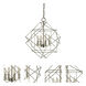 Etoile 4 Light 15 inch Satin Pewter with Polished Nickel Mini Chandelier Ceiling Light in Satin Pewter/Polished Nickel