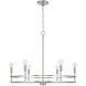 Fuller 6 Light 28 inch Brushed Nickel Chandelier Ceiling Light