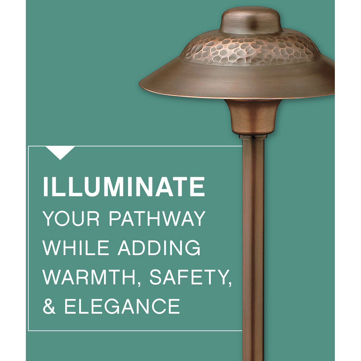 Essence Hammered 12v 1.50 watt Olde Copper Landscape Path Light