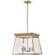 Lucian LED 18 inch Brushed Brass Chandelier Ceiling Light