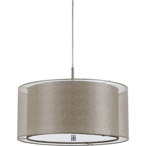 Nianda 2 Light 18 inch Clear Fabric Pendant Ceiling Light