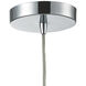 Watersphere 1 Light 10 inch Smoke with Polished Chrome Mini Pendant Ceiling Light