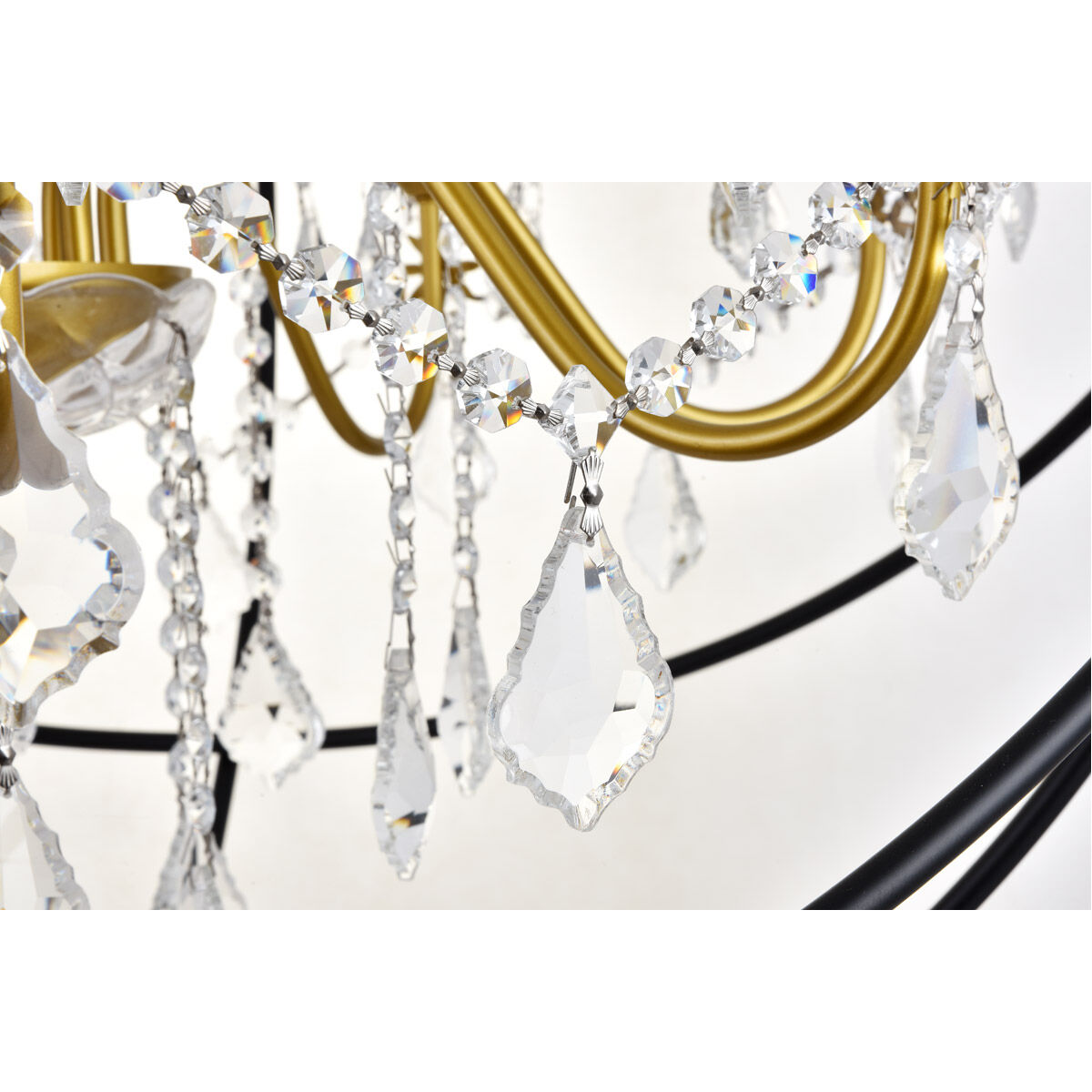 Cordelia 8 Light 32 inch Black and Gold Pendant Ceiling Light