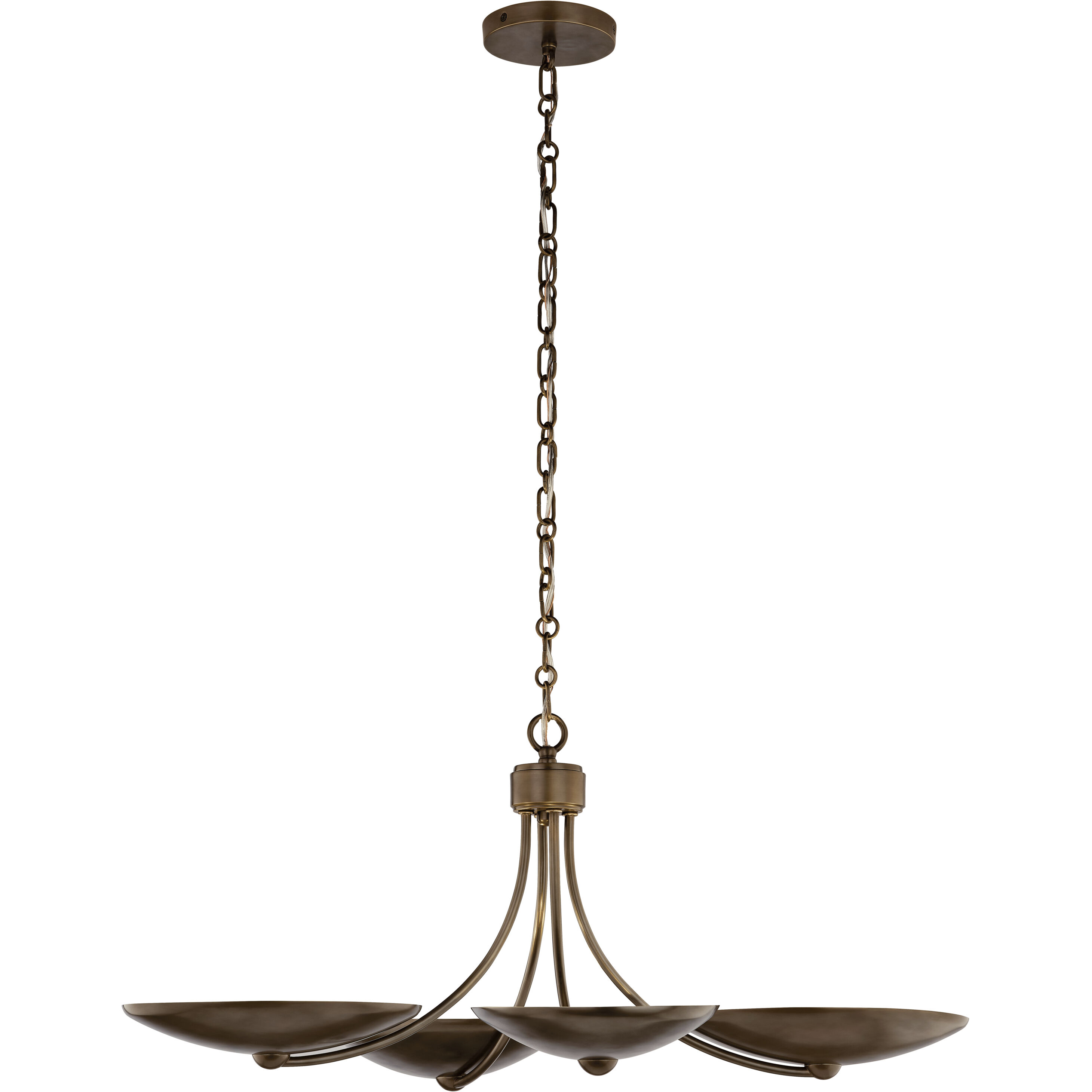 Palmela 4 Light Lacquered Bronze Convertible Chandelier Ceiling Light