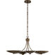 Palmela 4 Light Lacquered Bronze Convertible Chandelier Ceiling Light