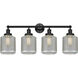 Stanton 4 Light 33 inch Matte Black Bath Vanity Light Wall Light