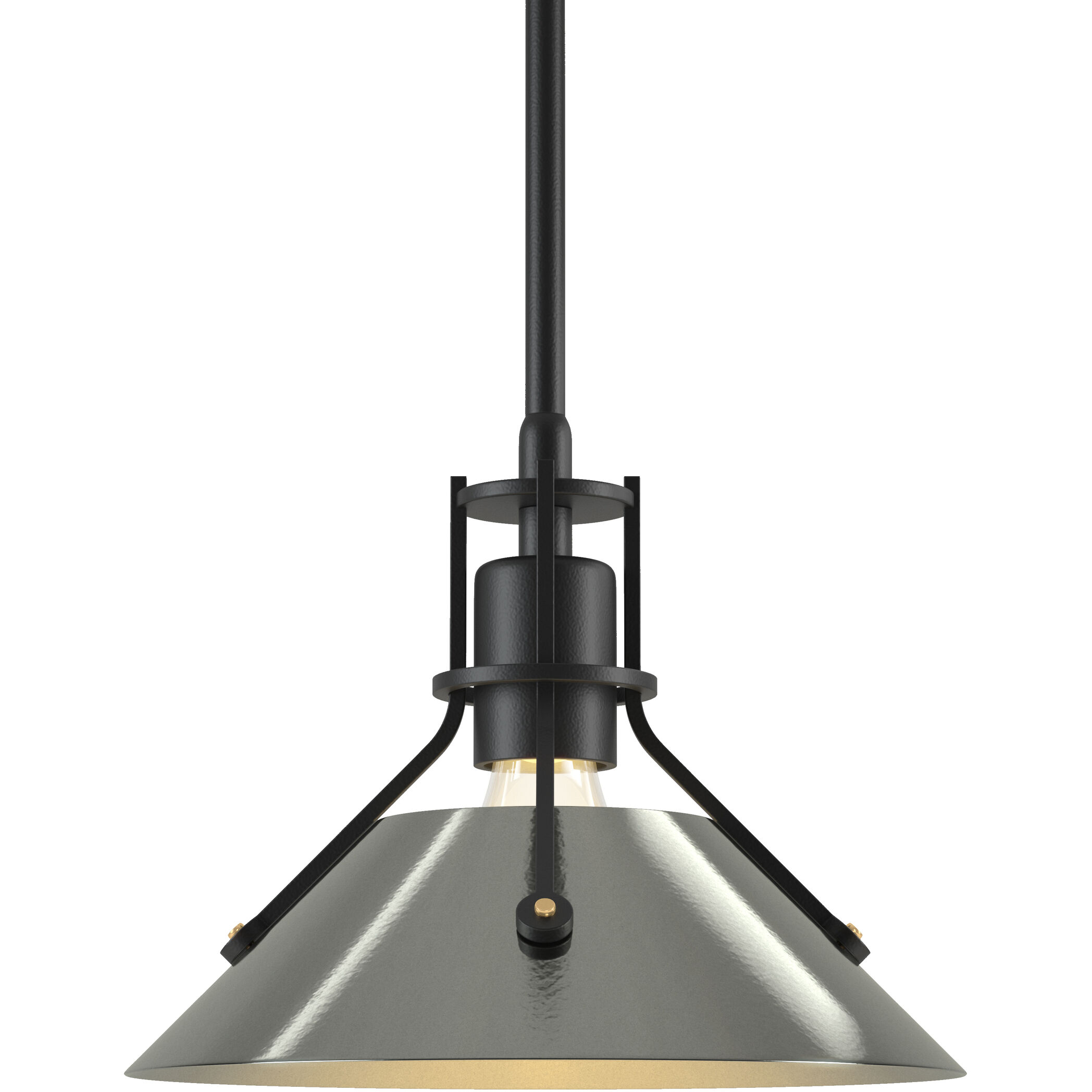 Henry 1 Light 9.2 inch Black and Sterling Mini Pendant Ceiling Light in Black/Sterling