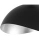Iconic 95 inch 14 watt Satin Nickel and Black Arc Floor Lamp Portable Light in Matte Black and Silver Steel