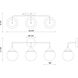 Alora Mood Nouveau 3 Light 25.63 inch Matte Black Bath Vanity Light Wall Light