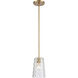 Lightweave 1 Light 5.5 inch Satin Brass Mini Pendant Ceiling Light