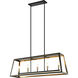 Rosalie 5 Light 45 inch Matte Black and Aged Gold Brass Pendant Ceiling Light