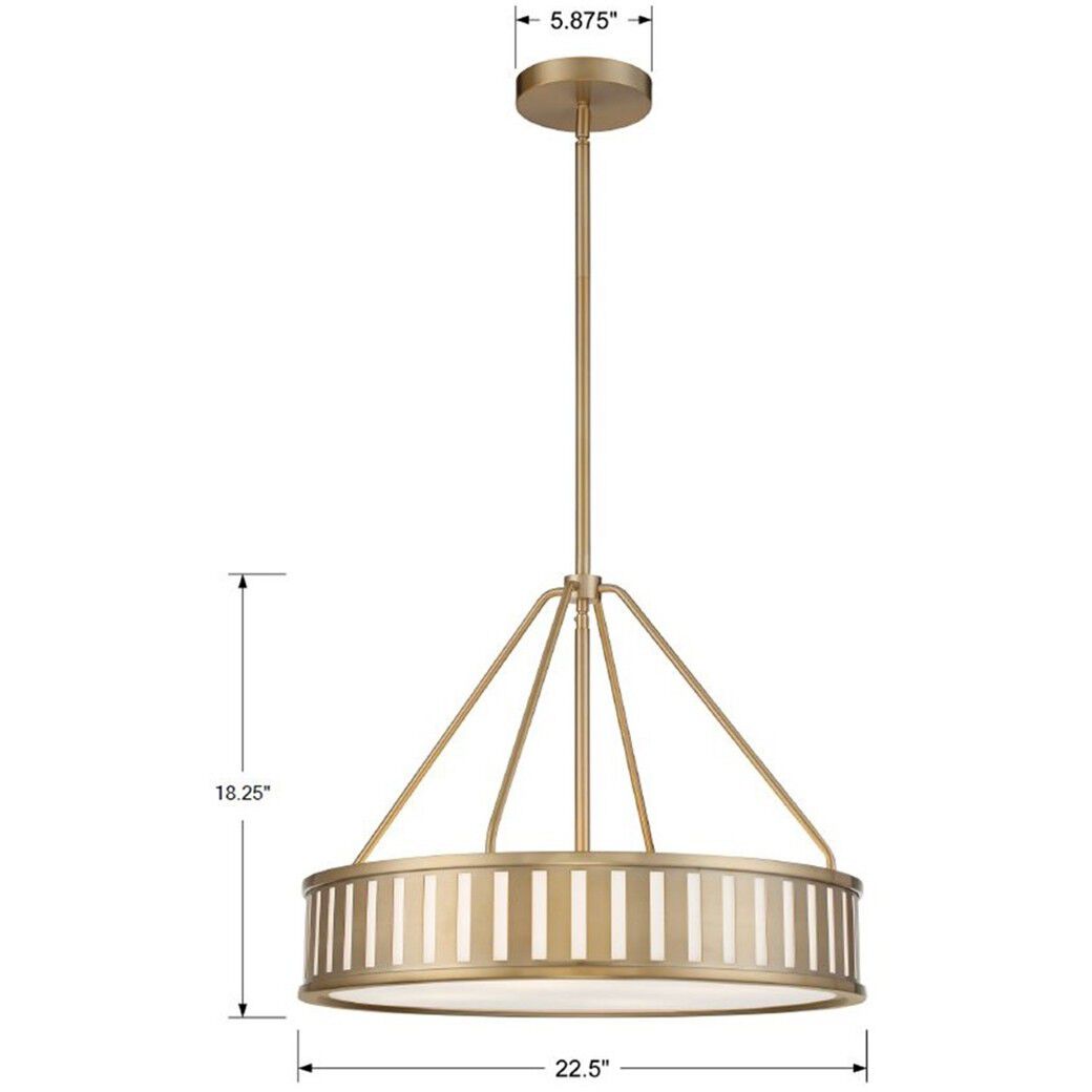 Kendal 4 Light 22.5 inch Vibrant Gold Chandelier Ceiling Light