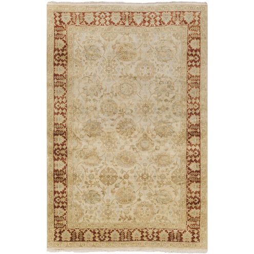 Victoria 36 X 24 inch Cream, Dark Red, Tan, Sage Rug